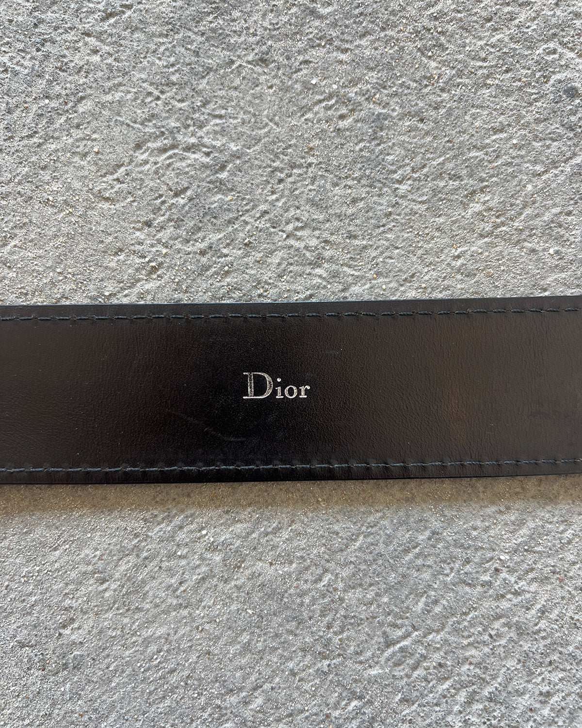 DIOR HOMME SS2005 BLACK SUEDE D POINT BELT