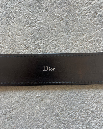 DIOR HOMME SS2005 BLACK SUEDE D POINT BELT