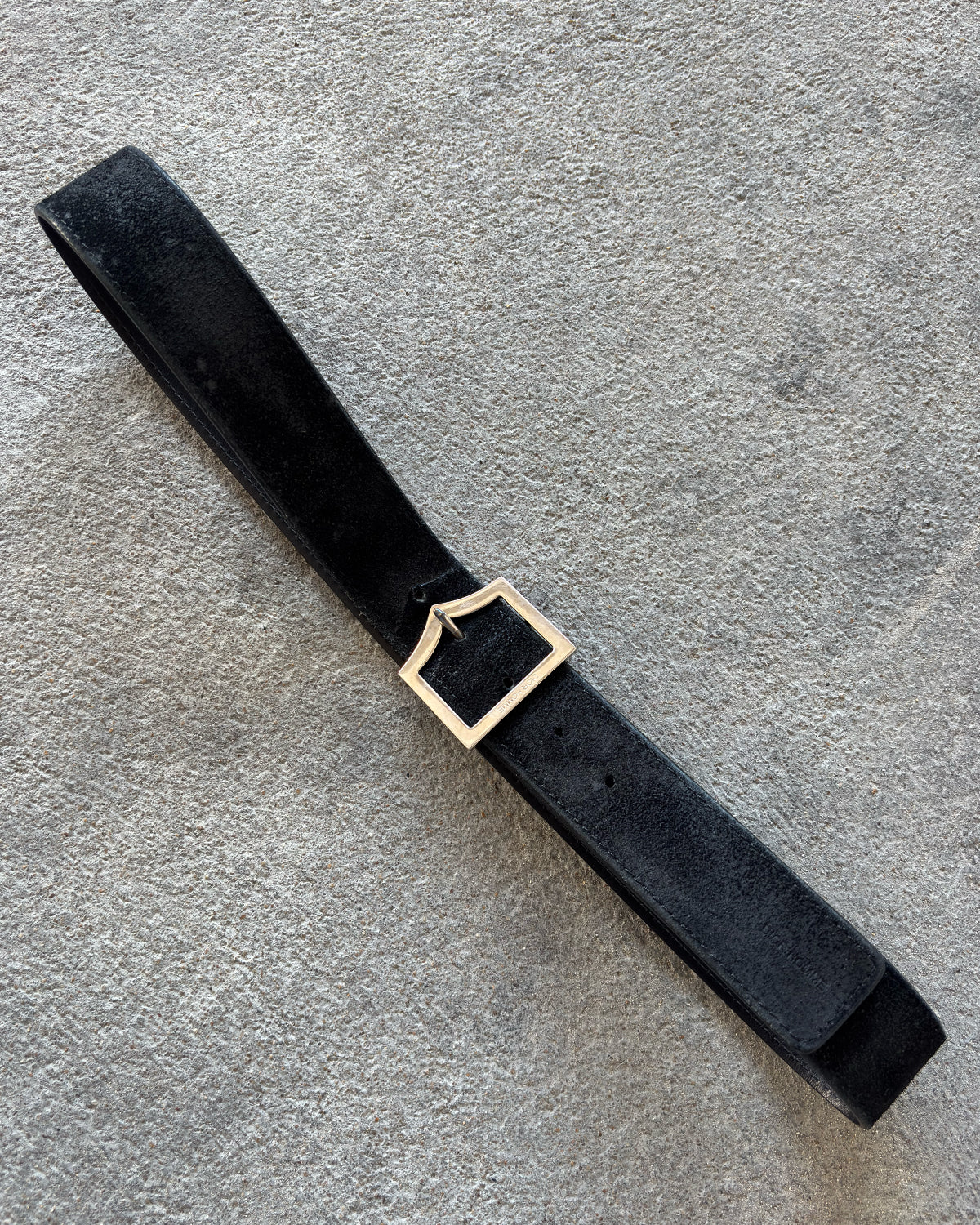 DIOR HOMME SS2005 BLACK SUEDE D POINT BELT