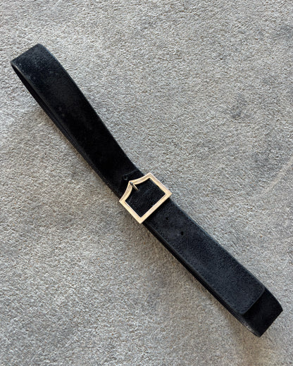 DIOR HOMME SS2005 BLACK SUEDE D POINT BELT