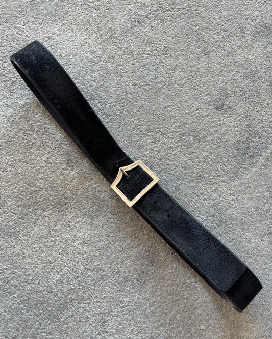 DIOR HOMME SS2005 BLACK SUEDE D POINT BELT