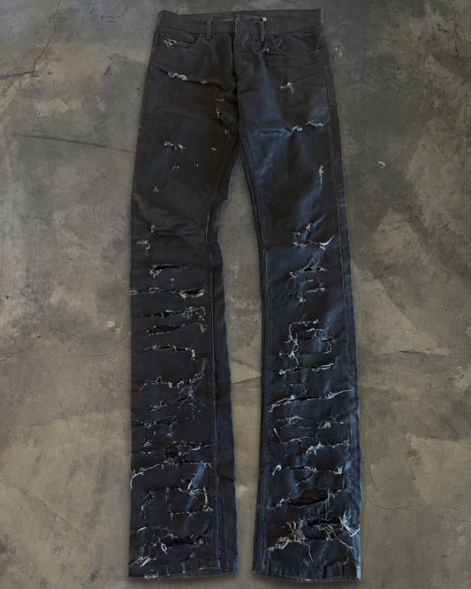 DIOR HOMME SS2004 "STRIP" WAXED DENIM