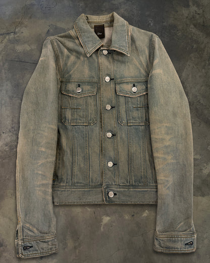 DIOR HOMME SS2004 "STRIP" BLEU CLAIRE DENIM JACKET