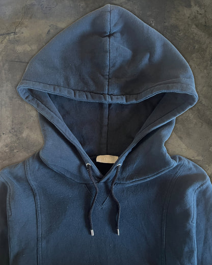 DIOR HOMME FW2008 NAVY SNAP BUTTON HOODIE
