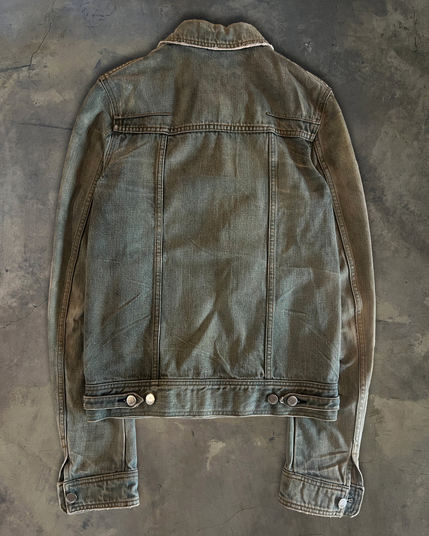 DIOR HOMME SS2004 STRIP DENIM JACKET