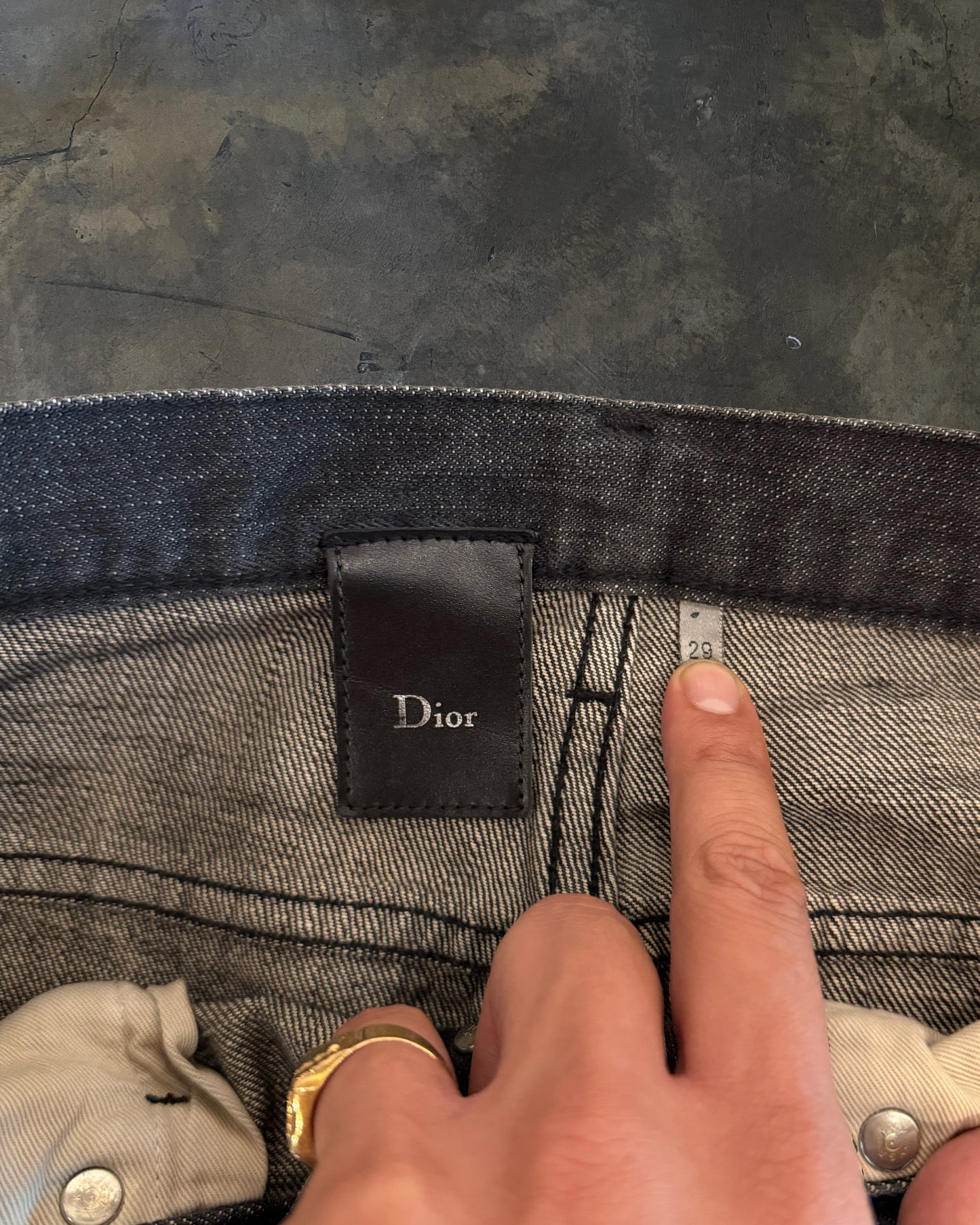 DIOR HOMME AW2007 CLAWMARK DENIM