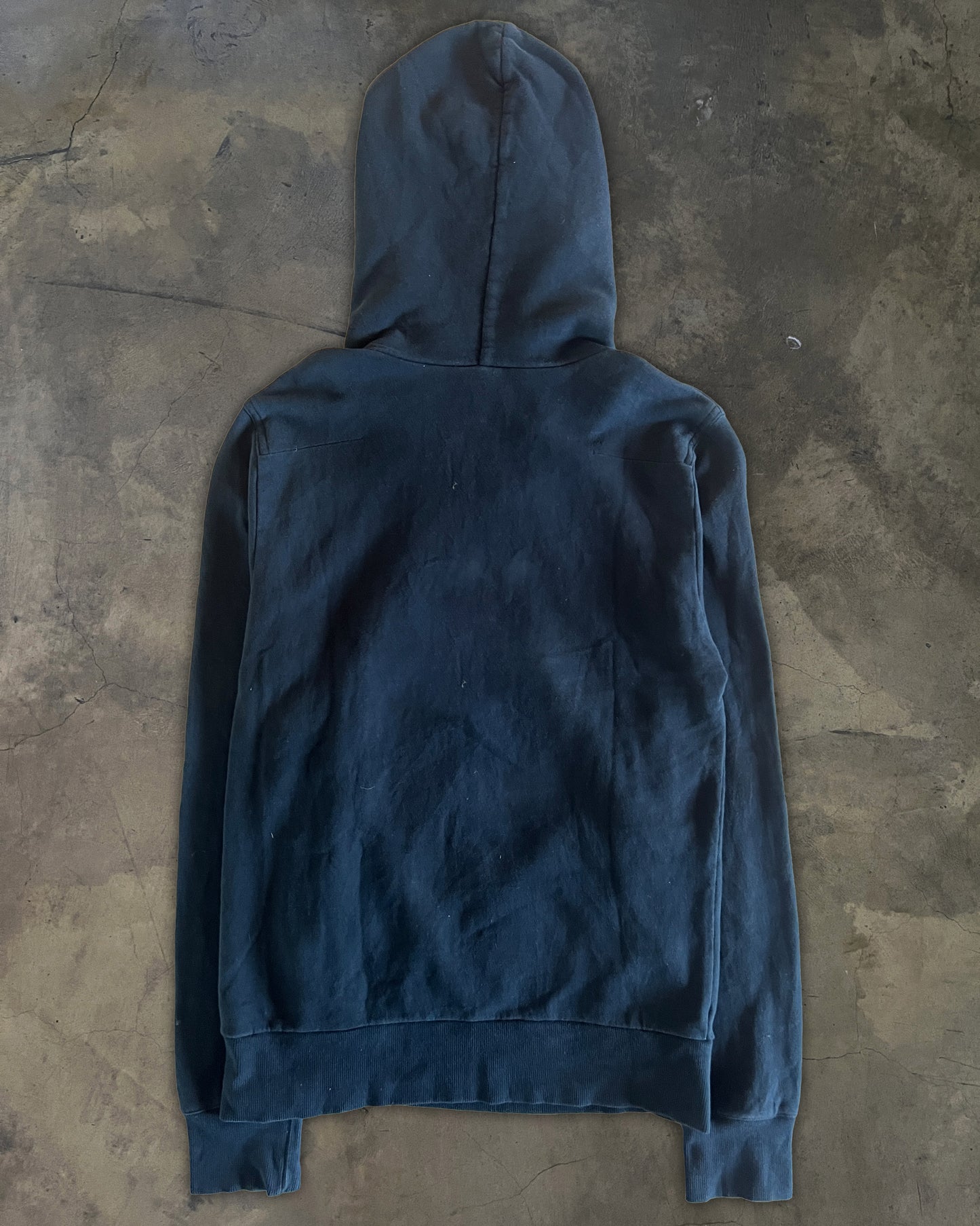 DIOR HOMME FW2008 NAVY SNAP BUTTON HOODIE