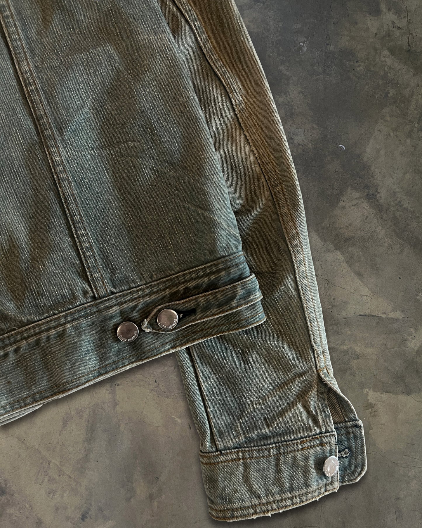 DIOR HOMME SS2004 STRIP DENIM JACKET