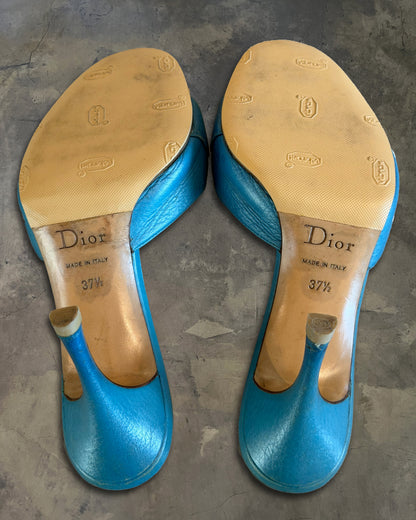 CHRISTIAN DIOR FW2003 LOCK & KEY EMBROIDERED SANDALS