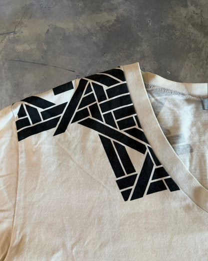 DIOR HOMME SS2008 V NECK GRAPHIC TEE