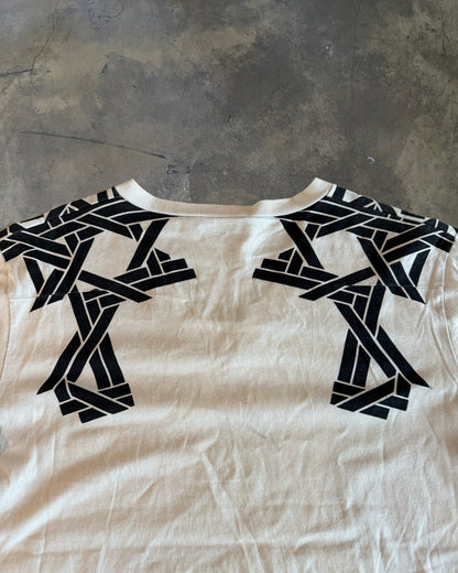 DIOR HOMME SS2008 V NECK GRAPHIC TEE