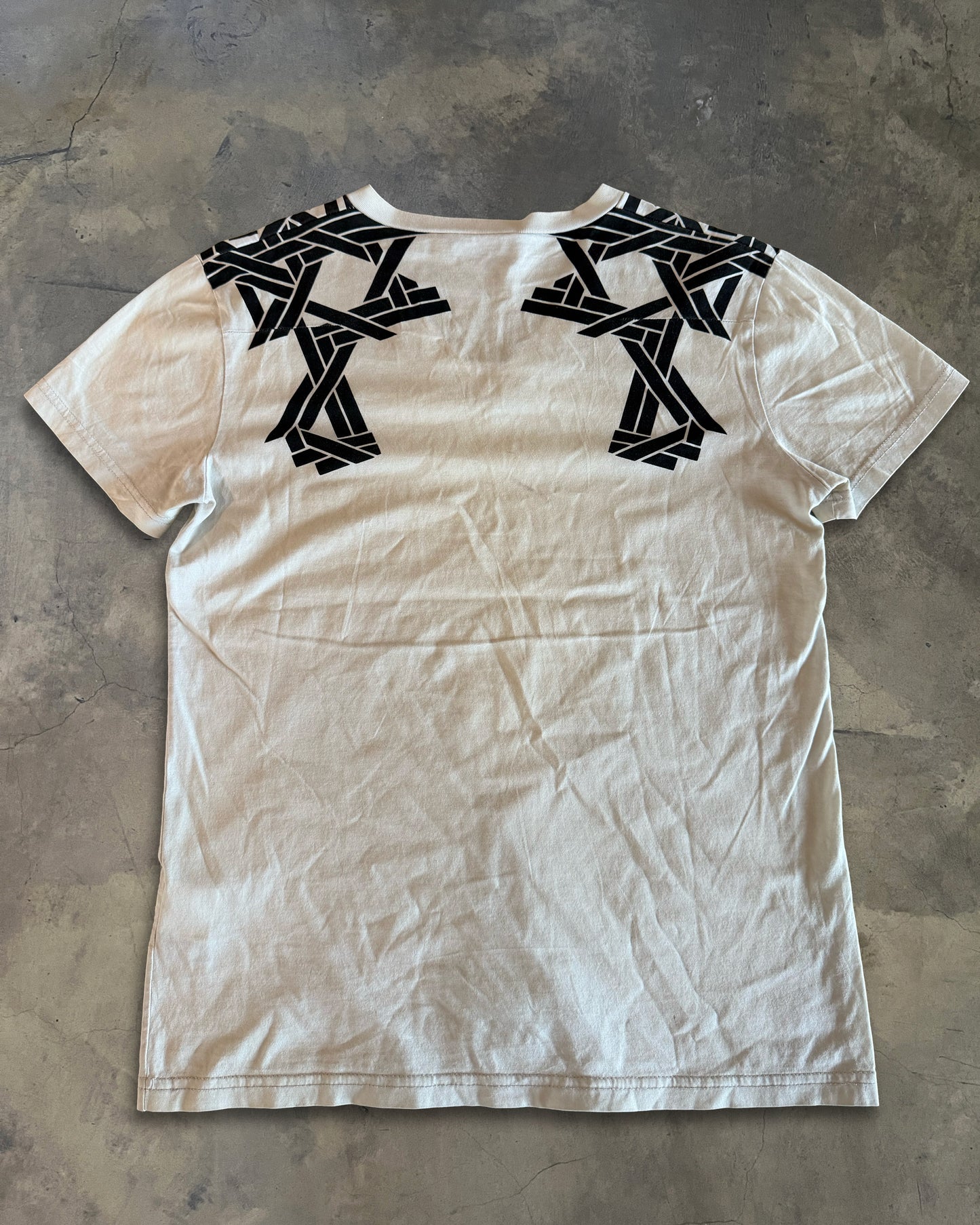 DIOR HOMME SS2008 V NECK GRAPHIC TEE