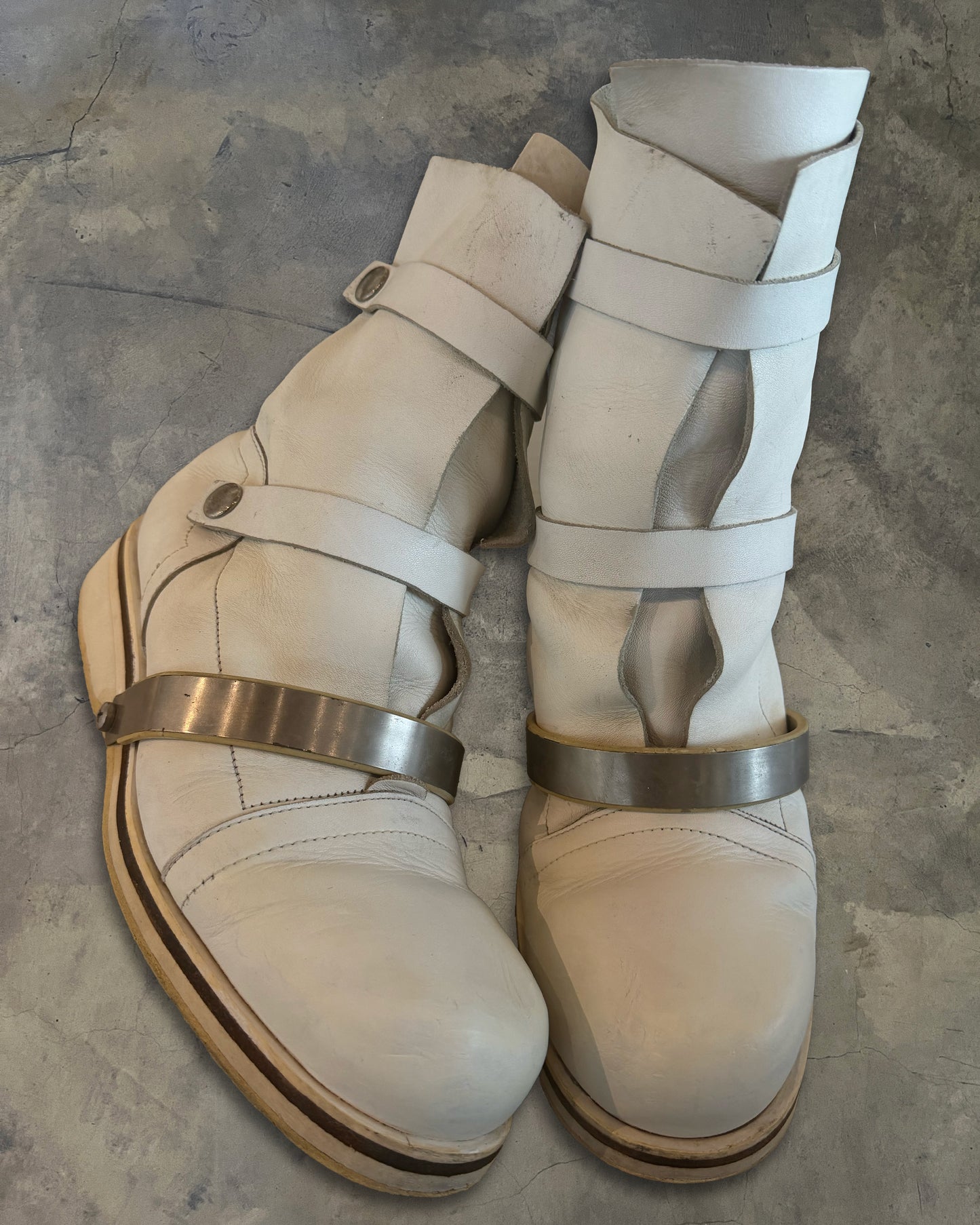DIRK BIKKEMBERGS AW1997 STRAPPED COMBAT BOOTS