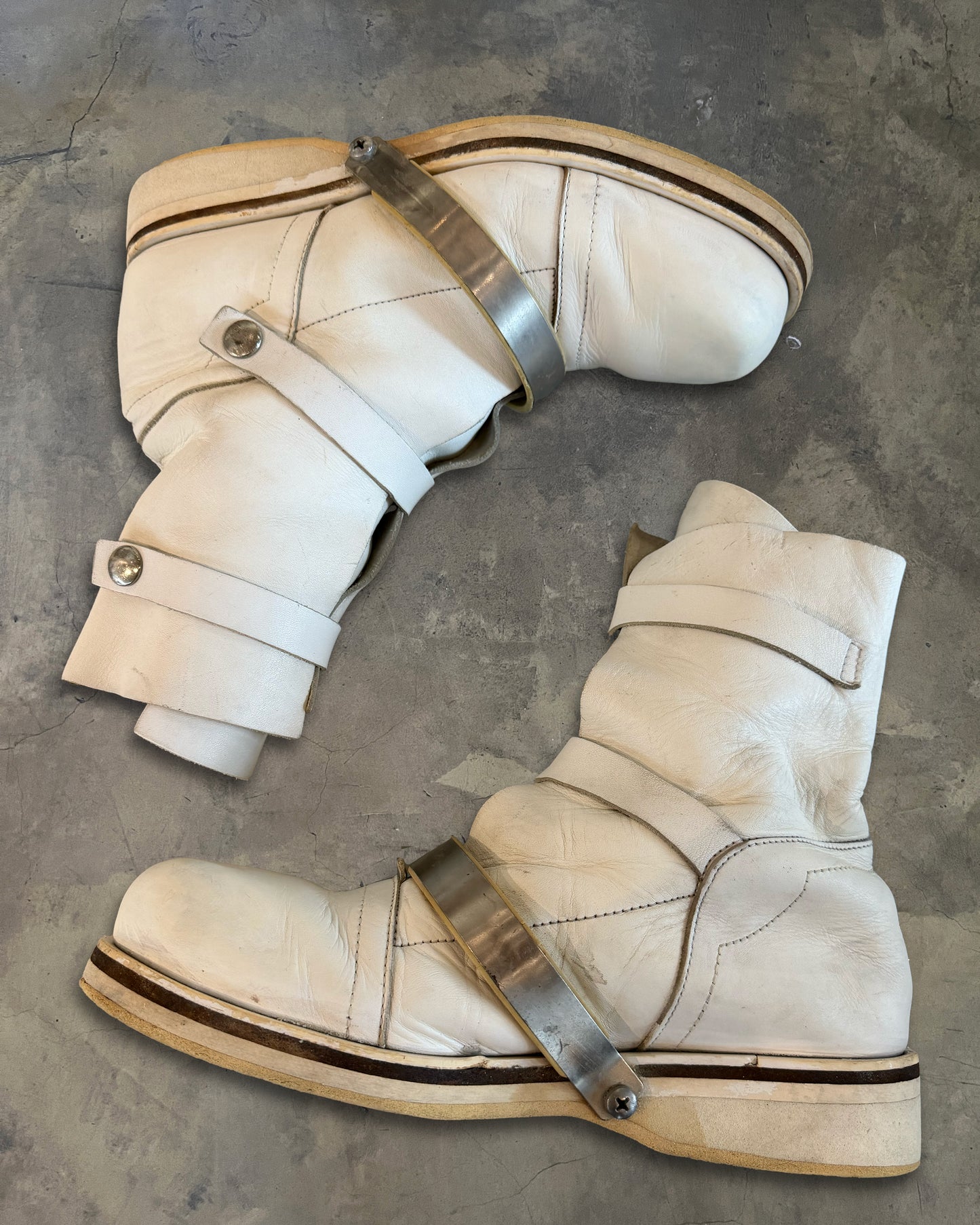 DIRK BIKKEMBERGS AW1997 STRAPPED COMBAT BOOTS