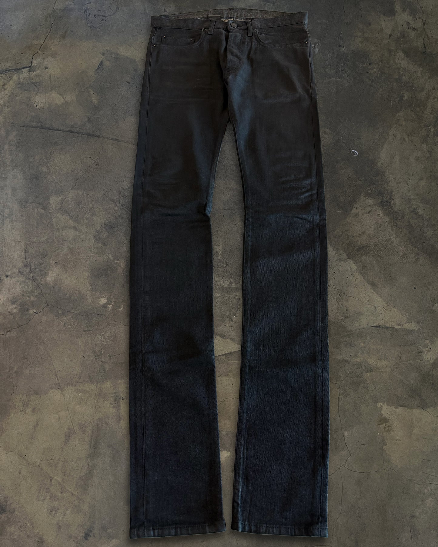 DIOR HOMME AW2008 NIGHTFALL WAXED DENIM