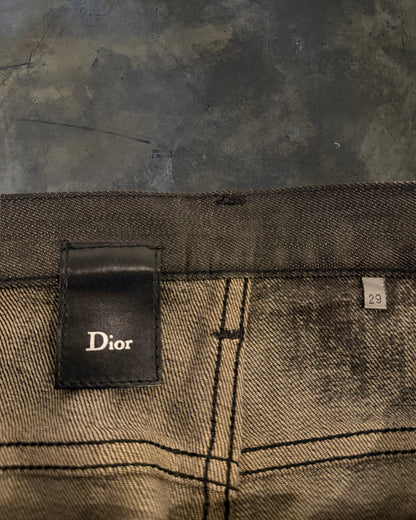 DIOR HOMME AW2008 NIGHTFALL WAXED DENIM