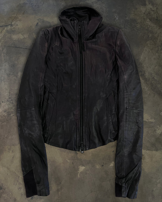 EKAM CALFSKIN LEATHER INTARSIA JACKET