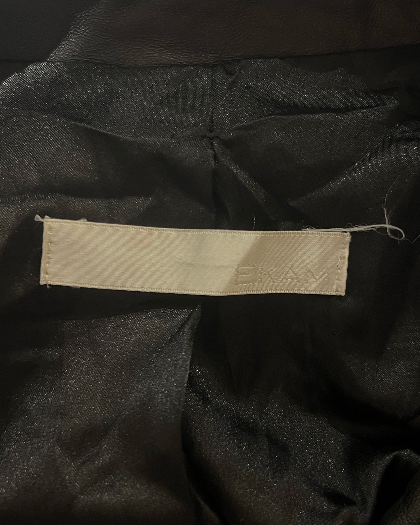 EKAM CALFSKIN LEATHER INTARSIA JACKET