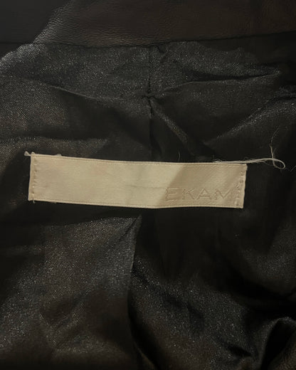 EKAM CALFSKIN LEATHER INTARSIA JACKET