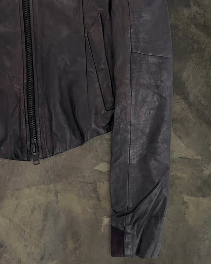 EKAM CALFSKIN LEATHER INTARSIA JACKET