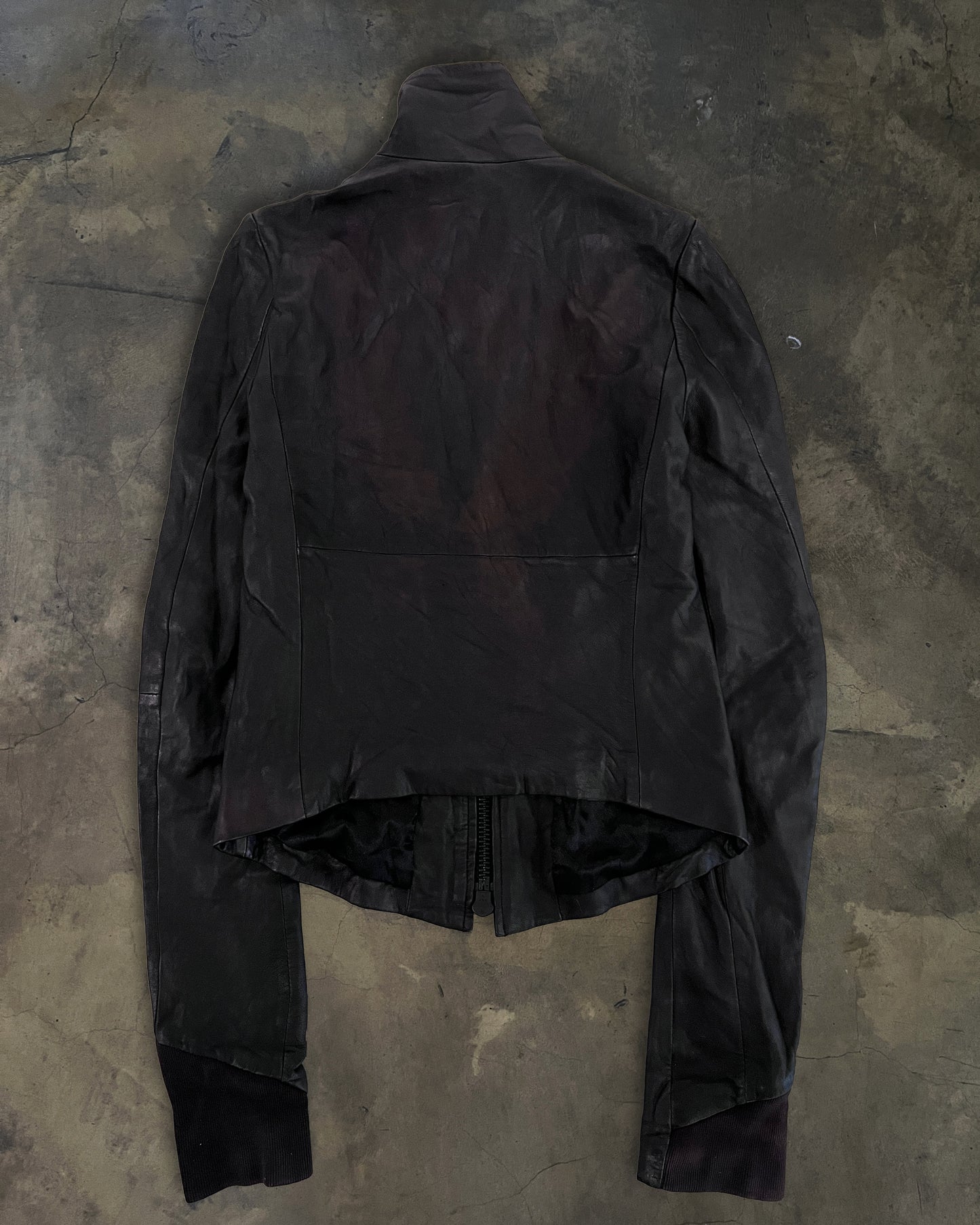 EKAM CALFSKIN LEATHER INTARSIA JACKET