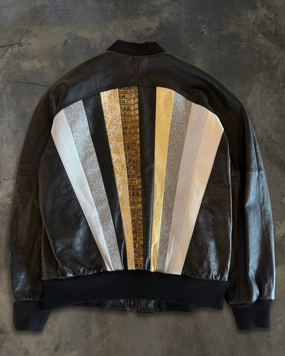 1/1 CELINE SS2022 PYTHON/CROC EMBOSSED PANELED BOMBER