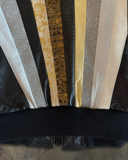 1/1 CELINE SS2022 PYTHON/CROC EMBOSSED PANELED BOMBER