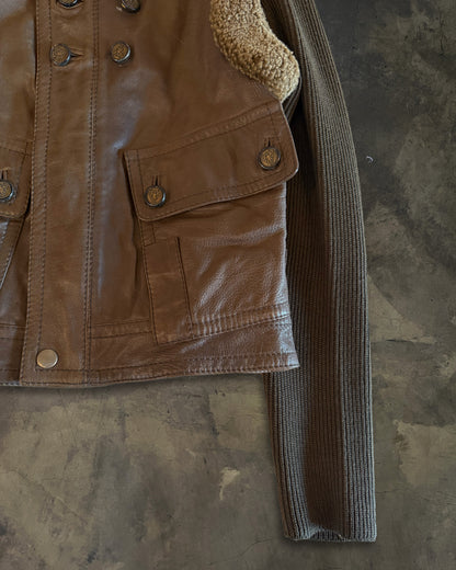 GUCCI FW2008 LEATHER SHEARLING JACKET