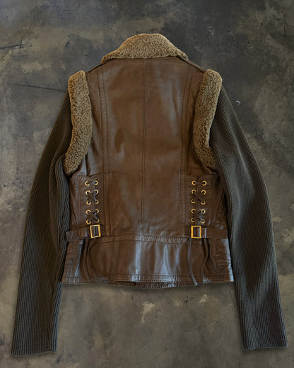 GUCCI FW2008 LEATHER SHEARLING JACKET