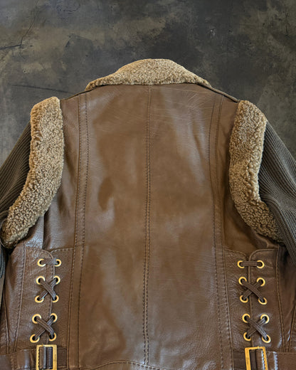GUCCI FW2008 LEATHER SHEARLING JACKET