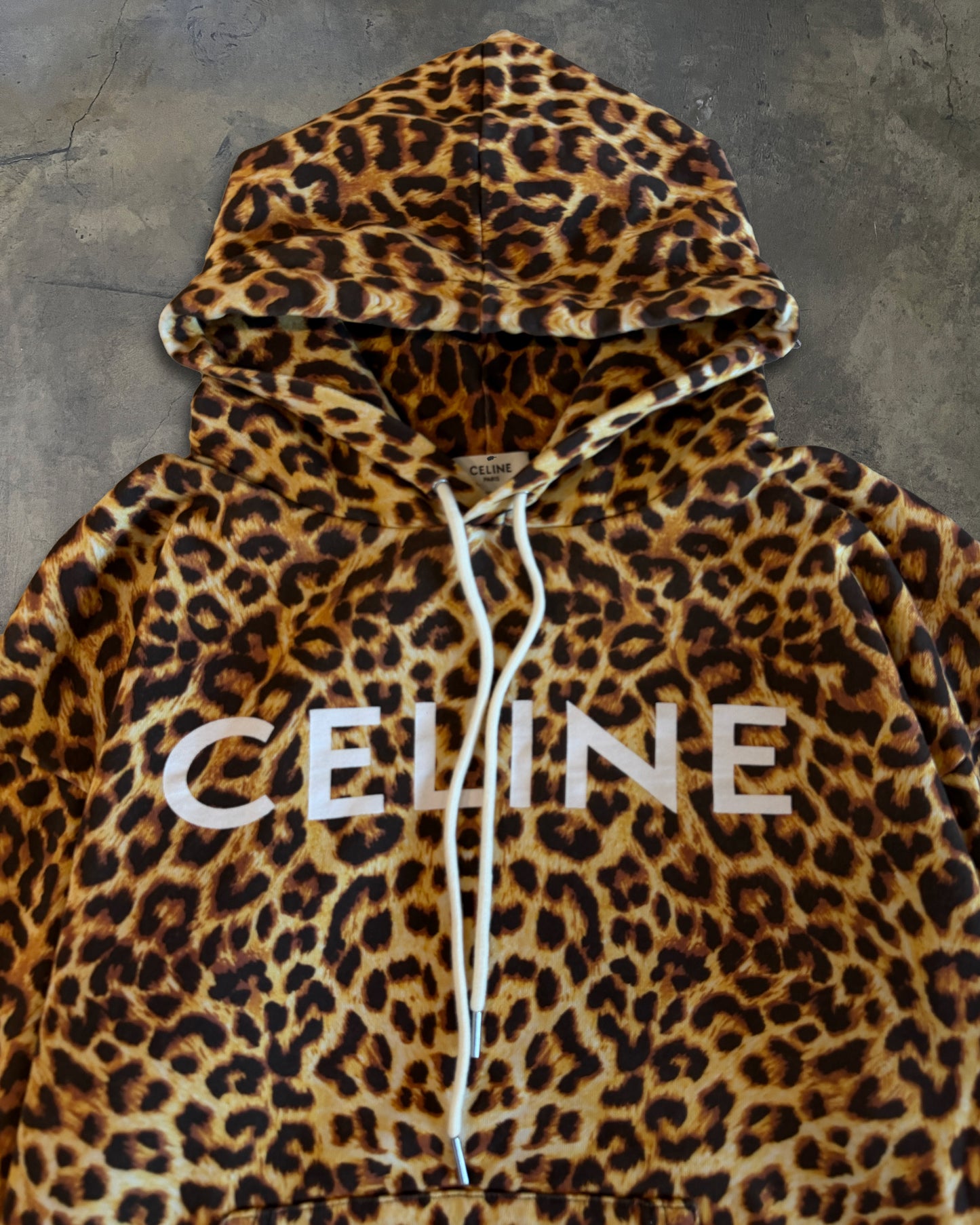 CELINE SS2021 LEOPARD PRINT HOODIE