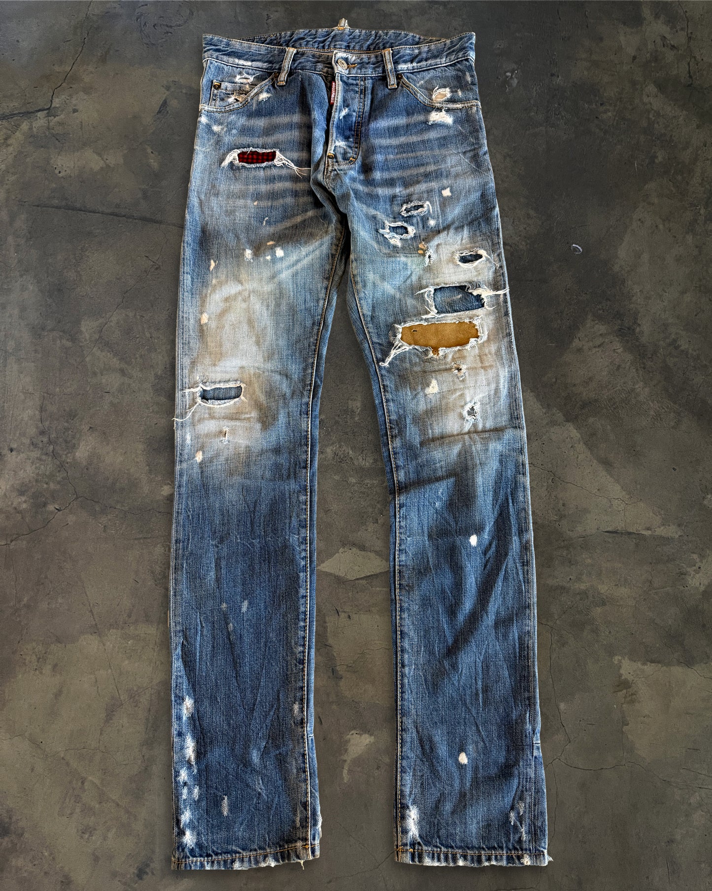 DSQUARED2 AW2017 DISTRESSED PATCHED JEANS