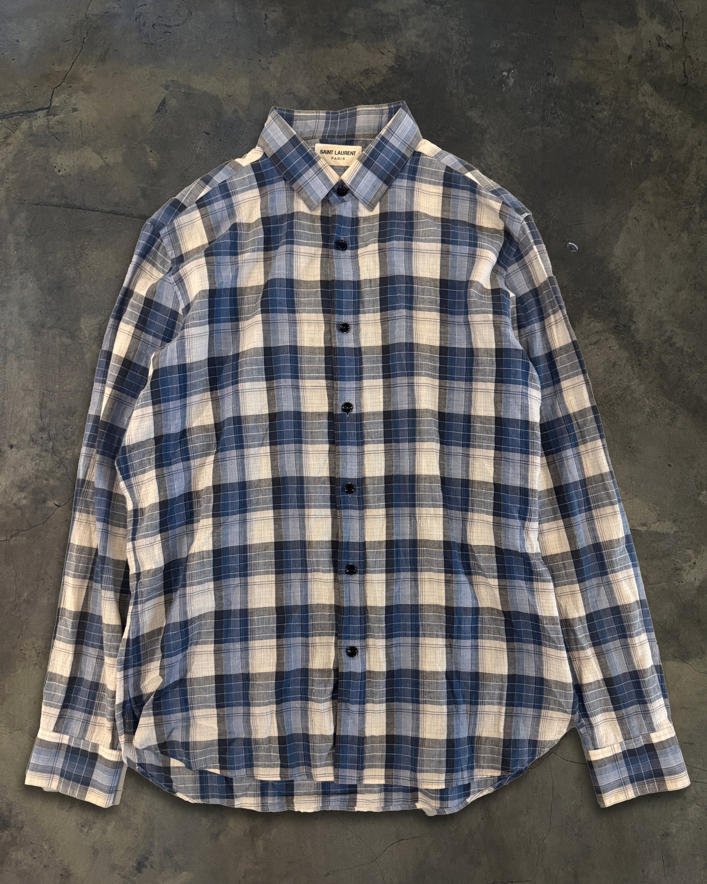 SAINT LAURENT FW2014 PLAID FLANNEL