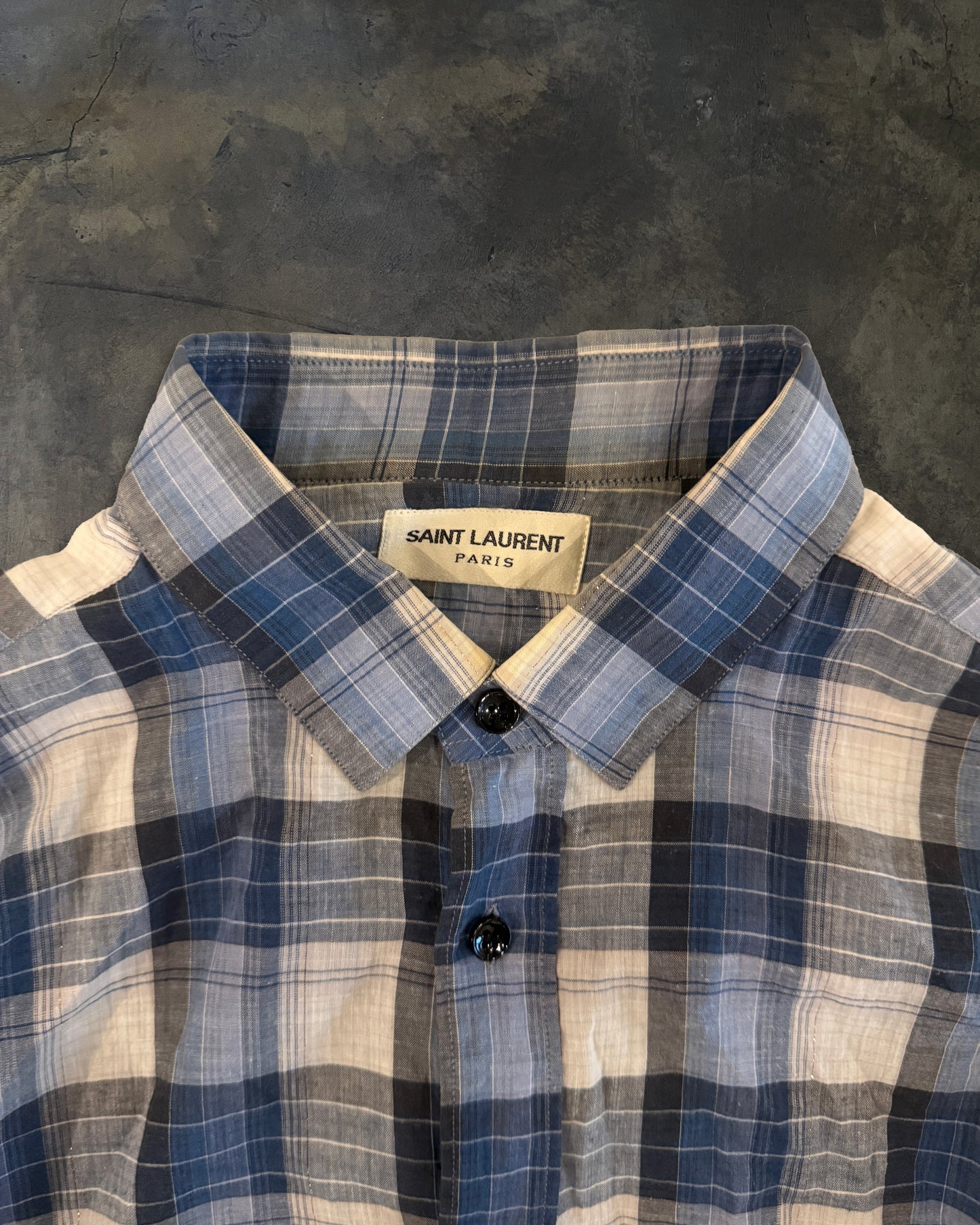 SAINT LAURENT FW2014 PLAID FLANNEL