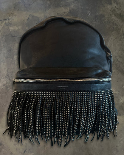 SAINT LAURENT SS2016 LEATHER FRINGE BACKPACK