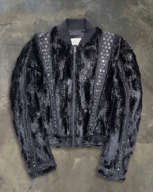 MAISON MARGIELA AW2016 FAUX FUR EYELET JACKET