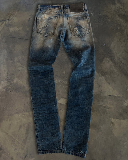 GALLIANO SKINNY WASHED DENIM