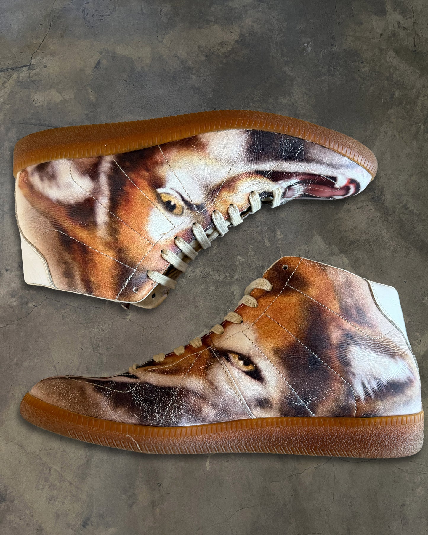 MAISON MARTIN MARGIELA AW2008 TIGER HIGH TOP GATS