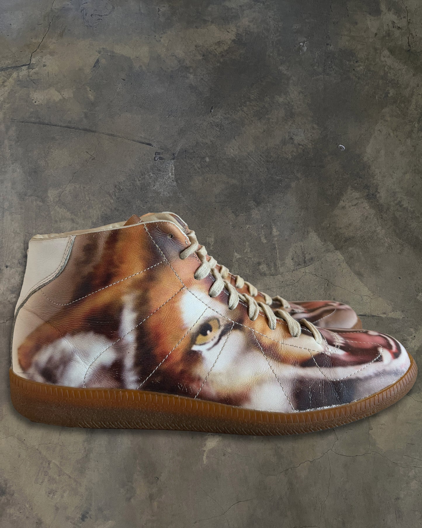 MAISON MARTIN MARGIELA AW2008 TIGER HIGH TOP GATS