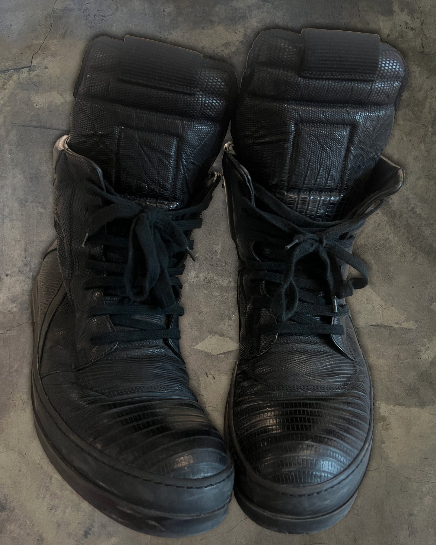 RICK OWENS FW2014 "MOODY" IGUANA GEOBASKET