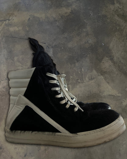 RICK OWENS FW2021 "GETHSEMANE" PONY HAIR GEOBASKETS