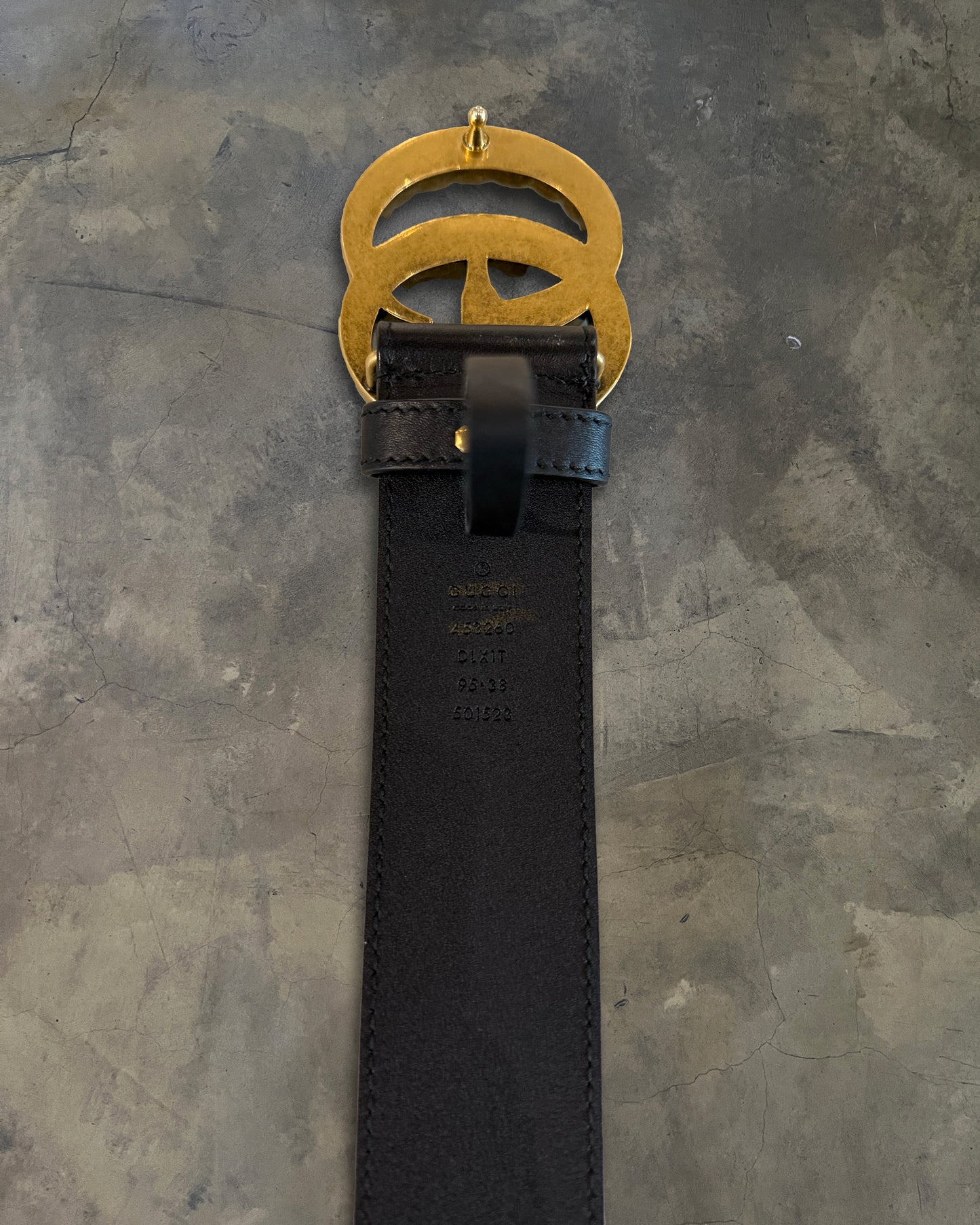 GUCCI MARMONT CALFSKIN PEARL EMBELLISHED BELT