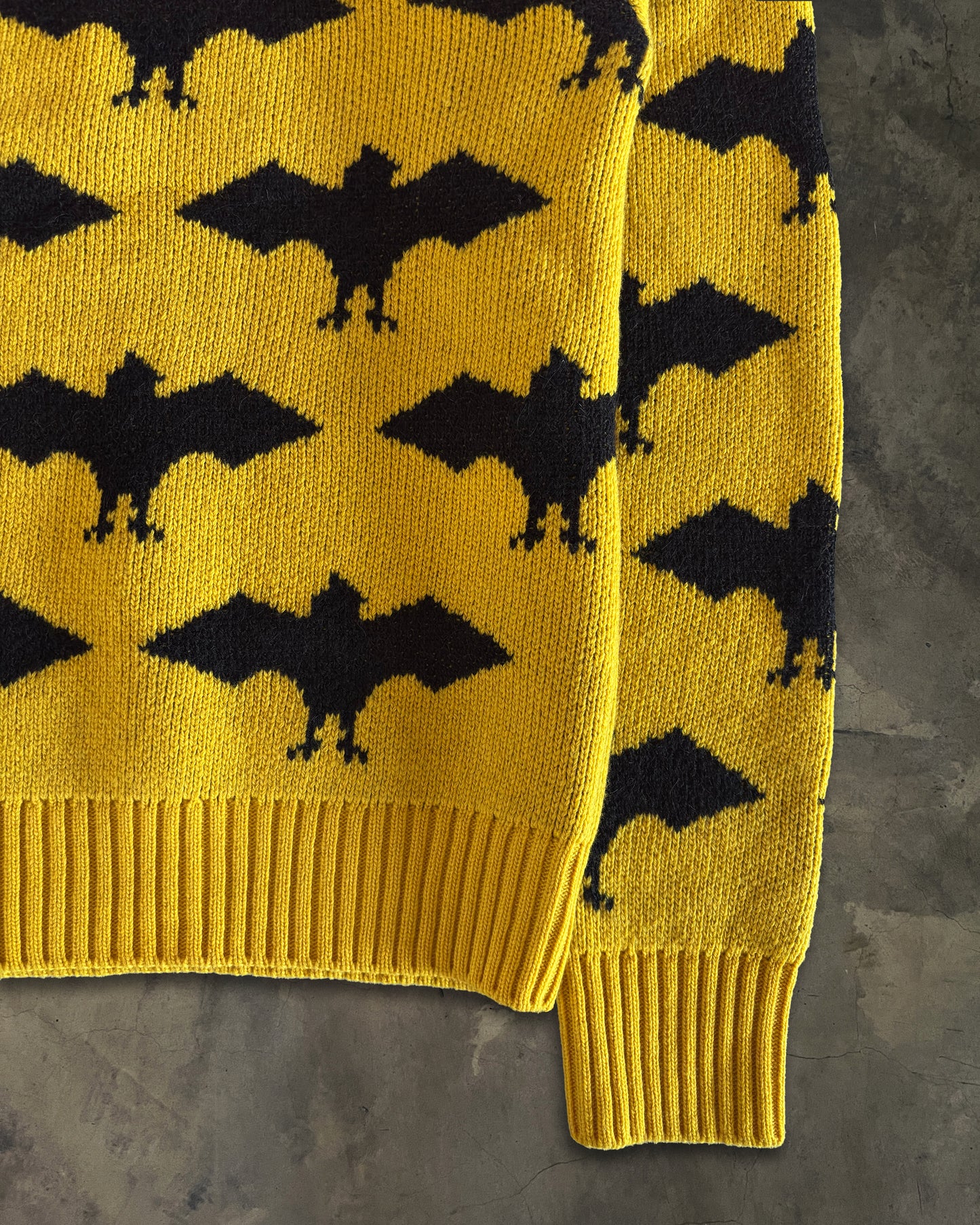 GUCCI FW2017 RUNWAY WOOL BAT JACQUARD KNIT CREWNECK
