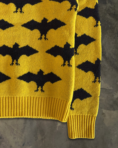 GUCCI FW2017 RUNWAY WOOL BAT JACQUARD KNIT CREWNECK