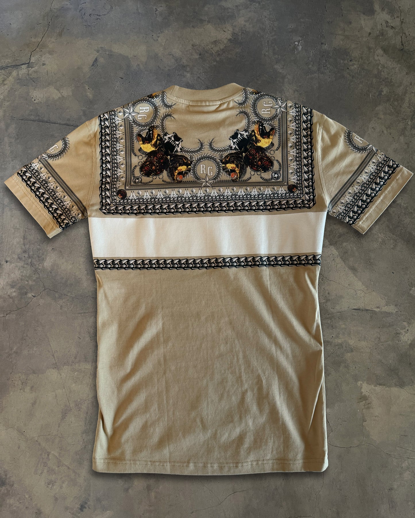 GIVENCHY AW2011 ROTWEILLER AND CHAINS CREST EMBLEM TEE
