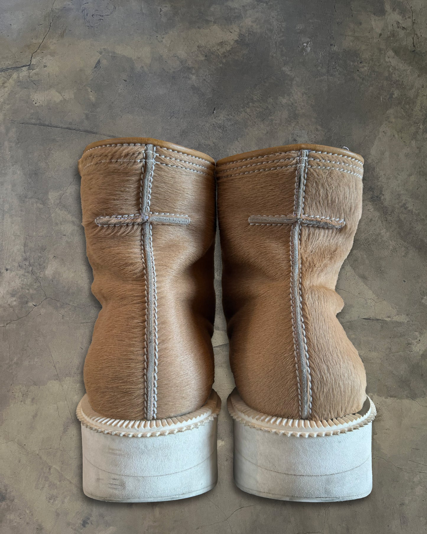 GIVENCHY AW2012 COWHIDE WEDGE BOOTS