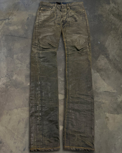 DIOR HOMME AW2003 GREEN LUSTER DENIM