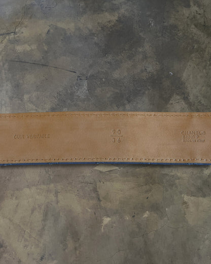CHANEL LAVENDER QUILTED CC BELT