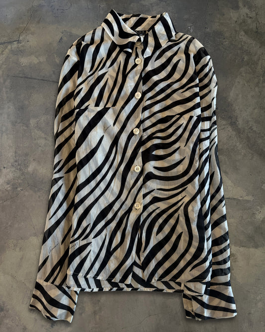 GUCCI BY TOM FORD RUNWAY SS1996 ZEBRA BUTTON UP