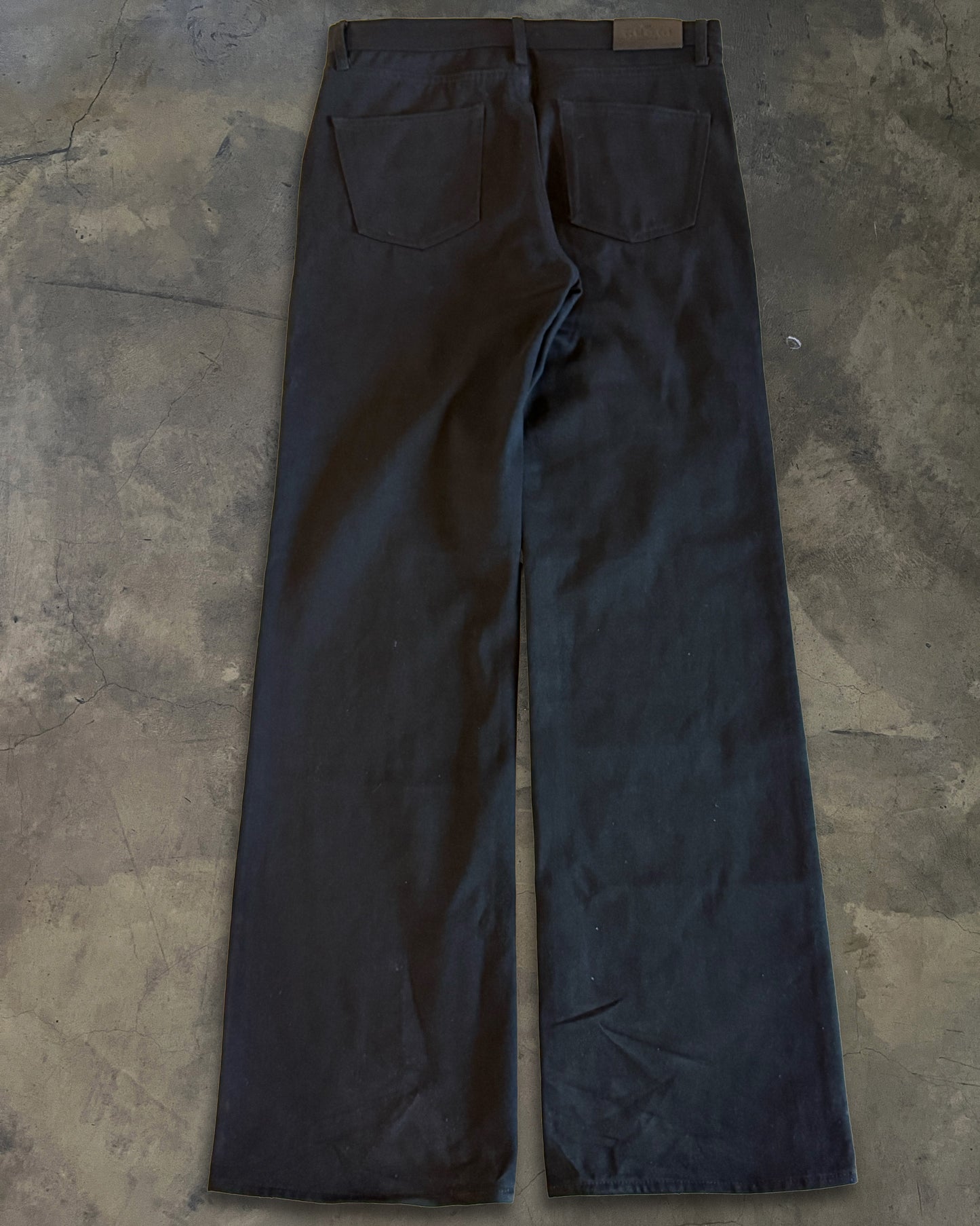 GUCCI AW2025 HORSE BIT EMBELLISHED BLACK DENIM